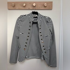 Ya Los Angeles Black and White Striped Blazer